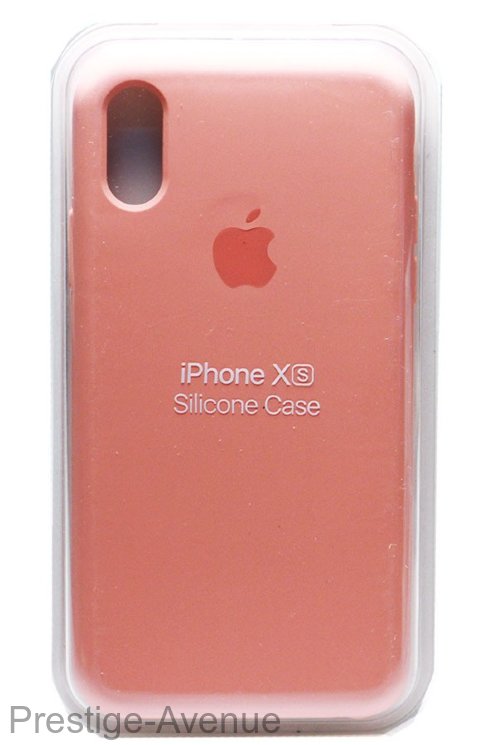 Силиконовый чехол для iPhone XS коралловый