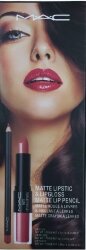 Блеск для губ+помада+карандаш М.А.С. Matte Lipstick & Lipgloss Matte Lip Pencil