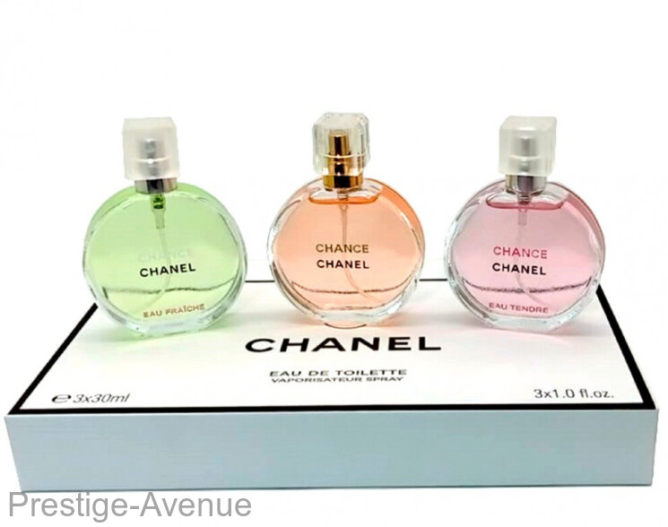 Подарочный женский набор Chanel Chance 3x30мл