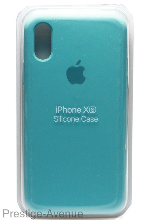 Силиконовый чехол для iPhone XS бирюзовый