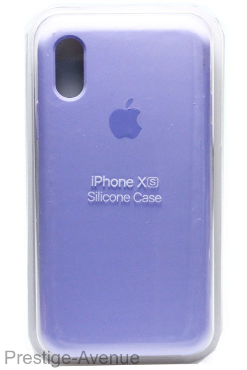 Силиконовый чехол для iPhone XS голубой