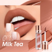 Водостойкая матовая помада O.TWO.O New Trending Lip Gloss Marbling Water Proof Matt Finish Lip Stick SC057 #02 Milk Tea