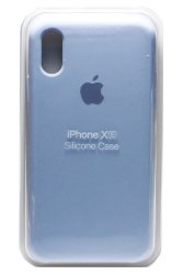 Силиконовый чехол для iPhone XS светло-синий