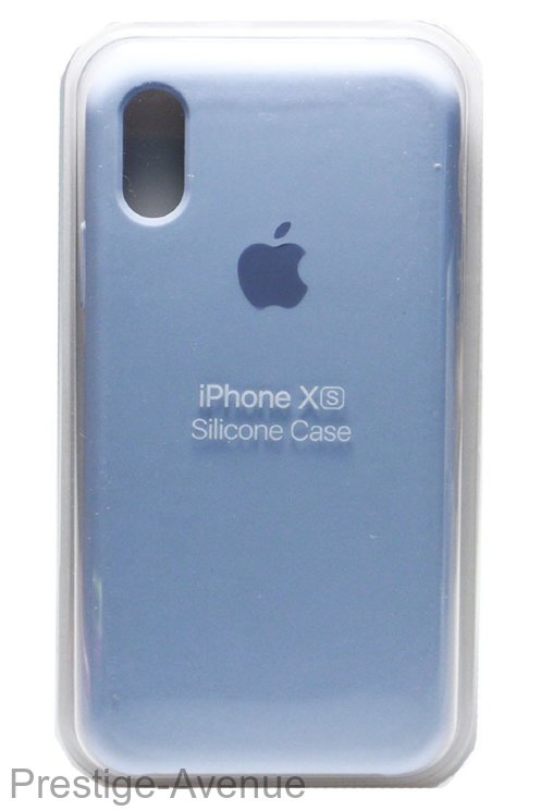 Силиконовый чехол для iPhone XS светло-синий