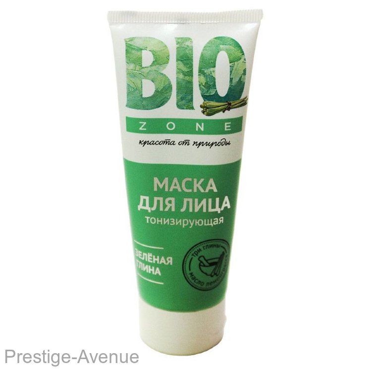 BioZone маска для лица Зеленая глина и эфирное масло лемонграсса, 75ml
