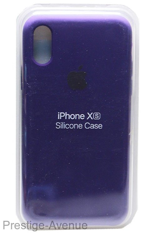 Силиконовый чехол для iPhone XS фиолетовый