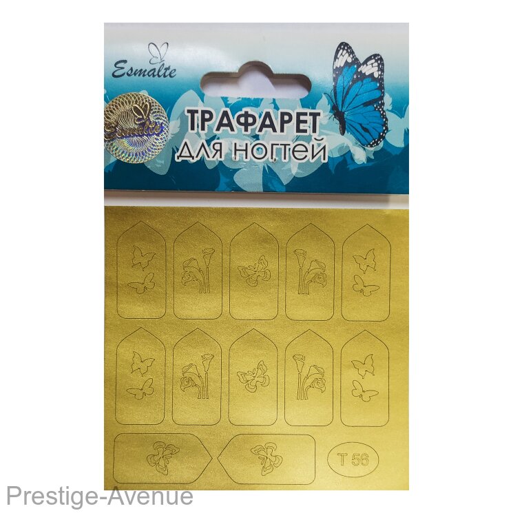 Трафареты для дизайна ногтей Esmalte T 56