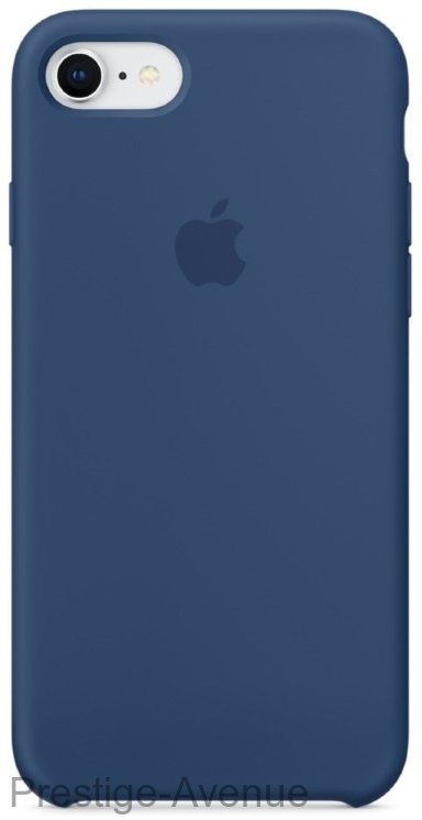 Силиконовый чехол для iPhone 7/8 -Тёмный кобальт (Blue Cobalt)