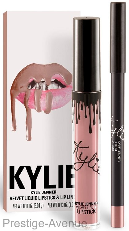 Блеск для губ + карандаш Kylie Matte Liquid Lipstick & Lip Pencil (упак.12цв)