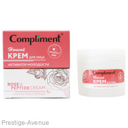 Compliment Rose&Peptide Крем для лица ночной активатор молодости, 50 ml