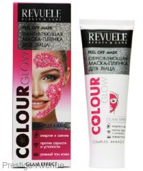 Revuele COLOUR GLOW обновляющая маска-пленка для лица Complex AHA+Q10 80 ml
