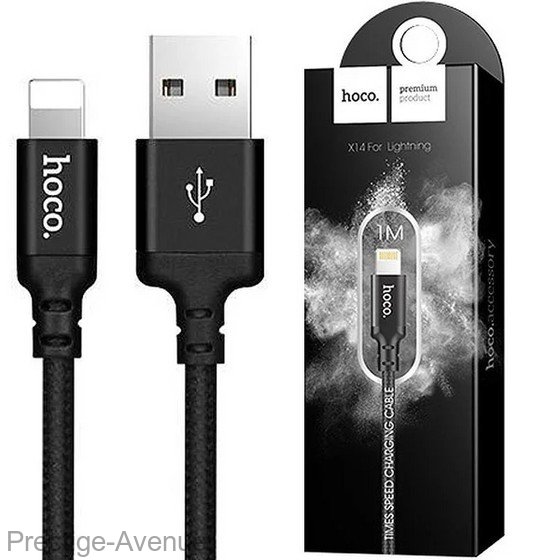 USB кабель HOCO X14 Times Speed Lightning Charging Cable (1M) (черный)