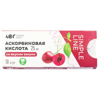 АВС healthy food Аскорбиновая кислота со вкусом вишни  25мг таб. 10
