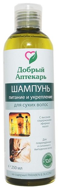 Шампунь Добрый Аптекарь - питание и укрепление 250 мл (для сухих волос)