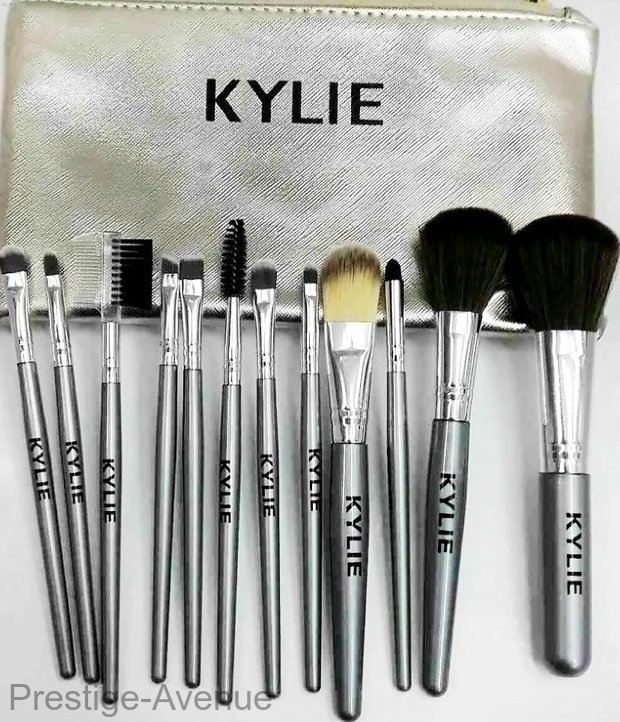 Набор Kylie косметичка + кисти для макияжа 12шт