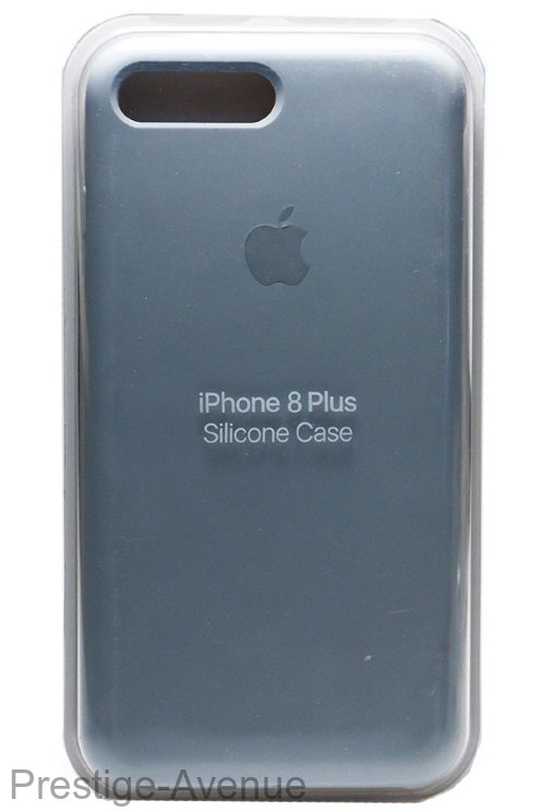 Силиконовый чехол для iPhone 7/8 Plus серо-синий