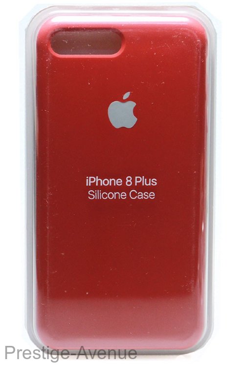 Силиконовый чехол для iPhone 7/8 Plus темно-красный