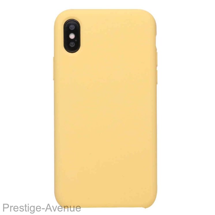 Силиконовый чехол для iPhone XR (Темно-желтый)