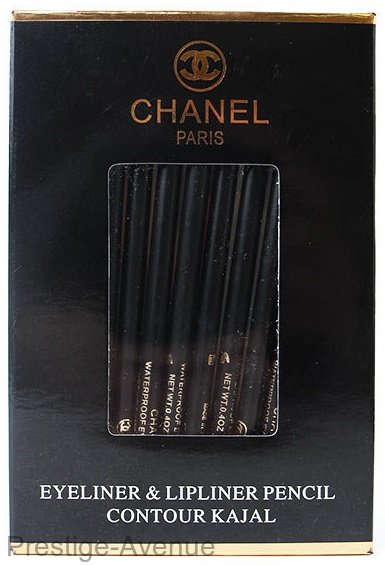 Карандаш для глаз Chanel Waterproof Черный (12 шт. в упаковке)