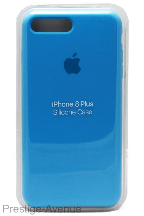 Силиконовый чехол для iPhone 7/8 Plus ярко-голубой