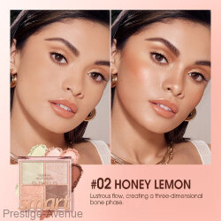 O.TWO.O Пудра-хайлайтер для макияжа, 4 цвета арт. SC045 Honey Money #02 7.5 g.