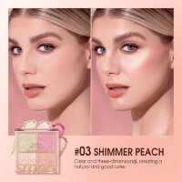 O.TWO.O Пудра-хайлайтер для макияж, 4 цвета арт. SC045 Shimmer Peach #03
