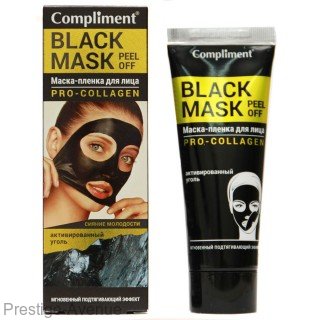 Compliment BLACK MASK Peel Off  Маска-пленка для лица сияние молодости 80 мл