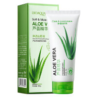 Пенка для умывания с экстрактом алое вера Bioaqua 92% Aloe Vera Moisturizing Facial Foam Cleanser 100 мл (Арт: 78044)