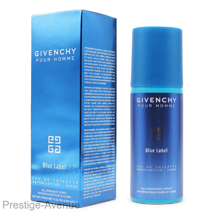 Дезодорант Givenchy Blue Label Pour Homme edt 150 ml