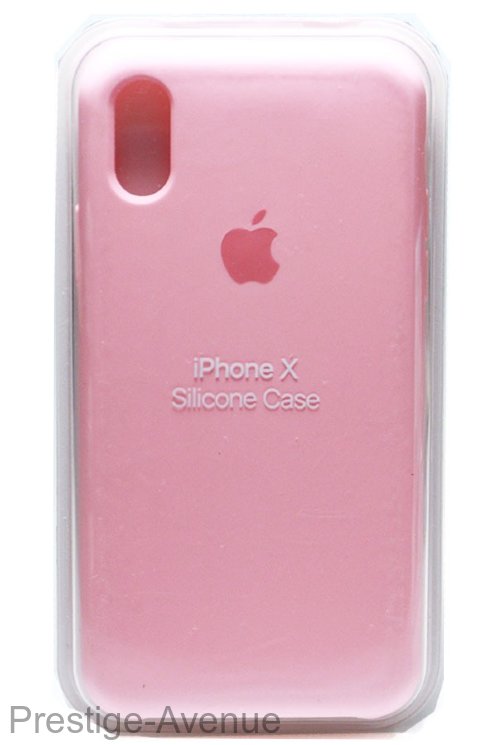 Силиконовый чехол для iPhone X розовый
