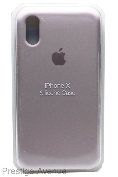 Силиконовый чехол для iPhone X серый