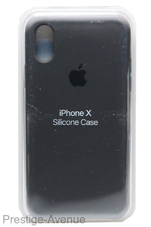 Силиконовый чехол для iPhone X темно серый