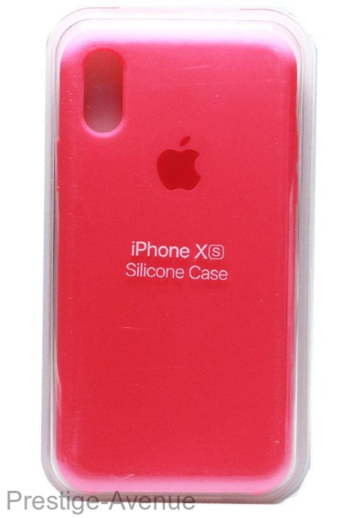 Силиконовый чехол для iPhone XR ярко-розовый 1