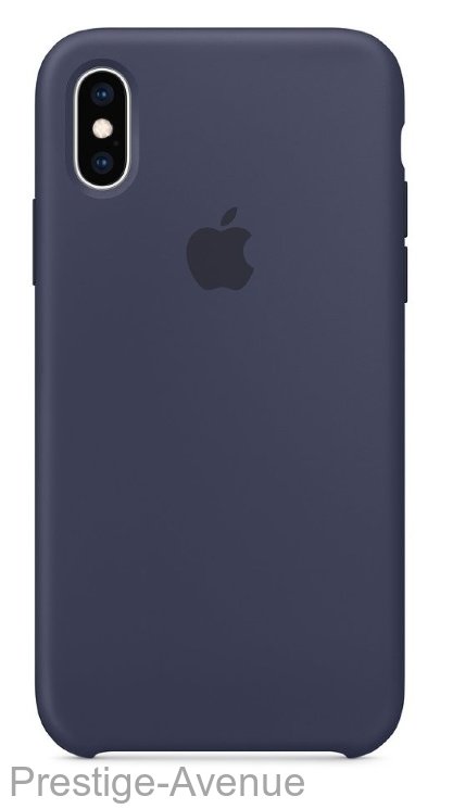 Силиконовый чехол для iPhone XS -Тёмно-синий (Midnight Blue)