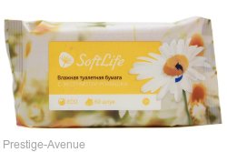 СофтЛайф влажная туалетная бумага SoftLife с экстрактом ромашки 60 шт.