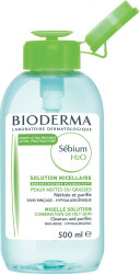 BIODERMA SEBIUM H2O Мицеллярная вода 500 ml (с помпой)
