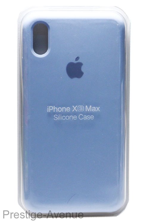 Силиконовый чехол для iPhone XS Max голубой
