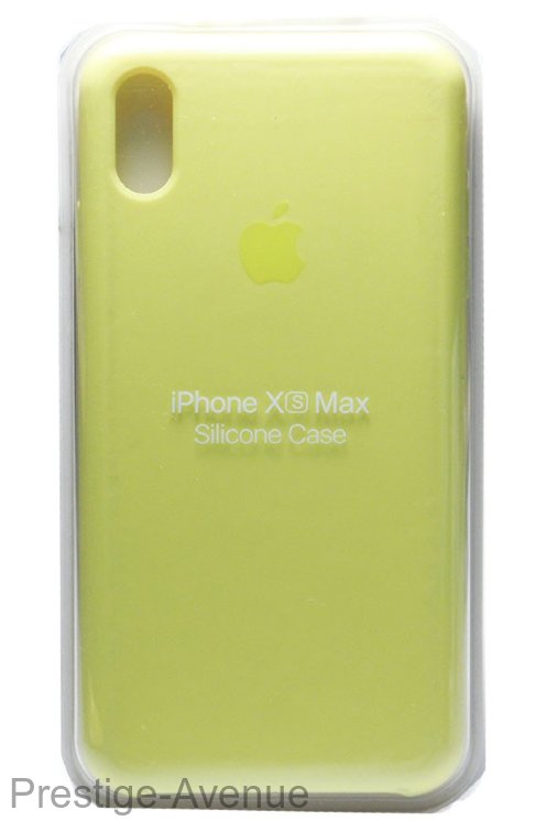 Силиконовый чехол для iPhone XS Max желтый
