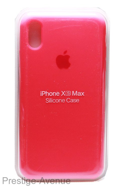 Силиконовый чехол для iPhone XS Max малиновый