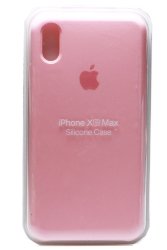 Силиконовый чехол для iPhone XS Max розовый