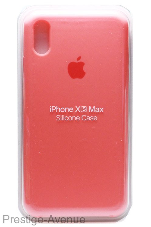 Силиконовый чехол для iPhone XS Max светло-красный