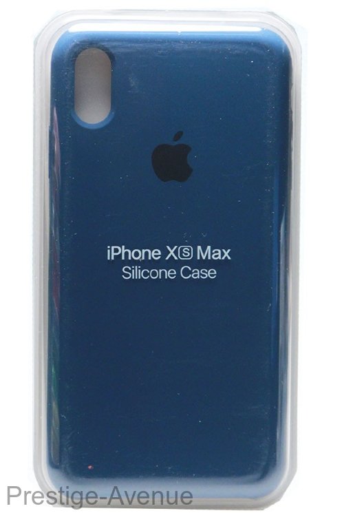 Силиконовый чехол для iPhone XS Max синий
